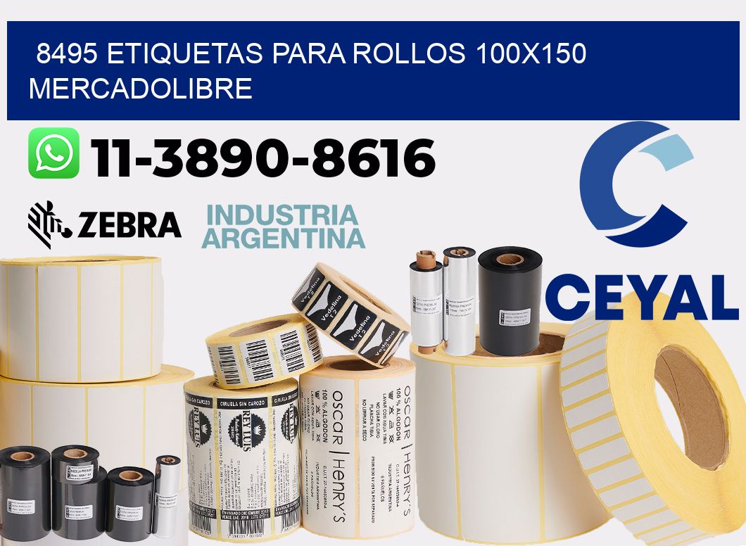 8495 etiquetas para rollos 100x150 mercadolibre
