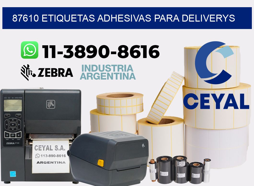 87610 etiquetas adhesivas para deliverys