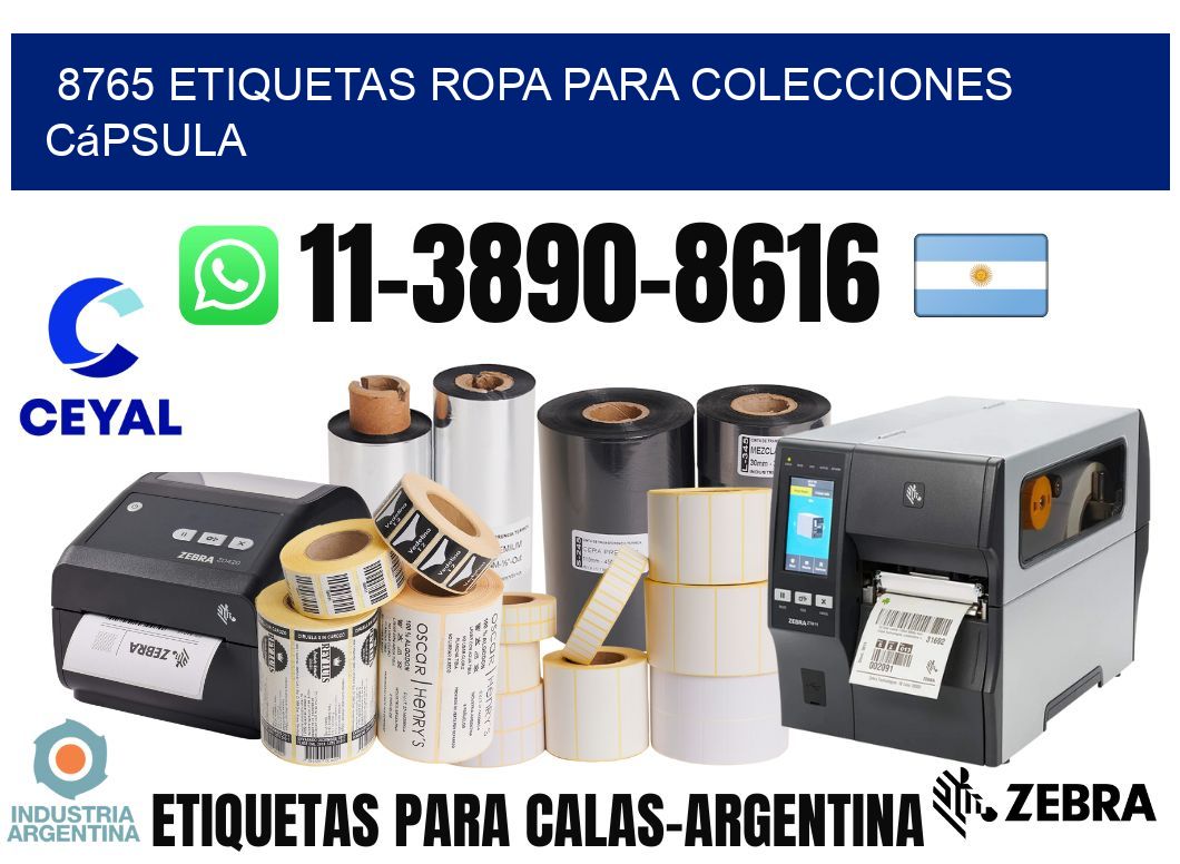 8765 Etiquetas ropa para colecciones cápsula