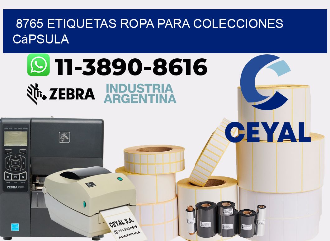 8765 Etiquetas ropa para colecciones cápsula