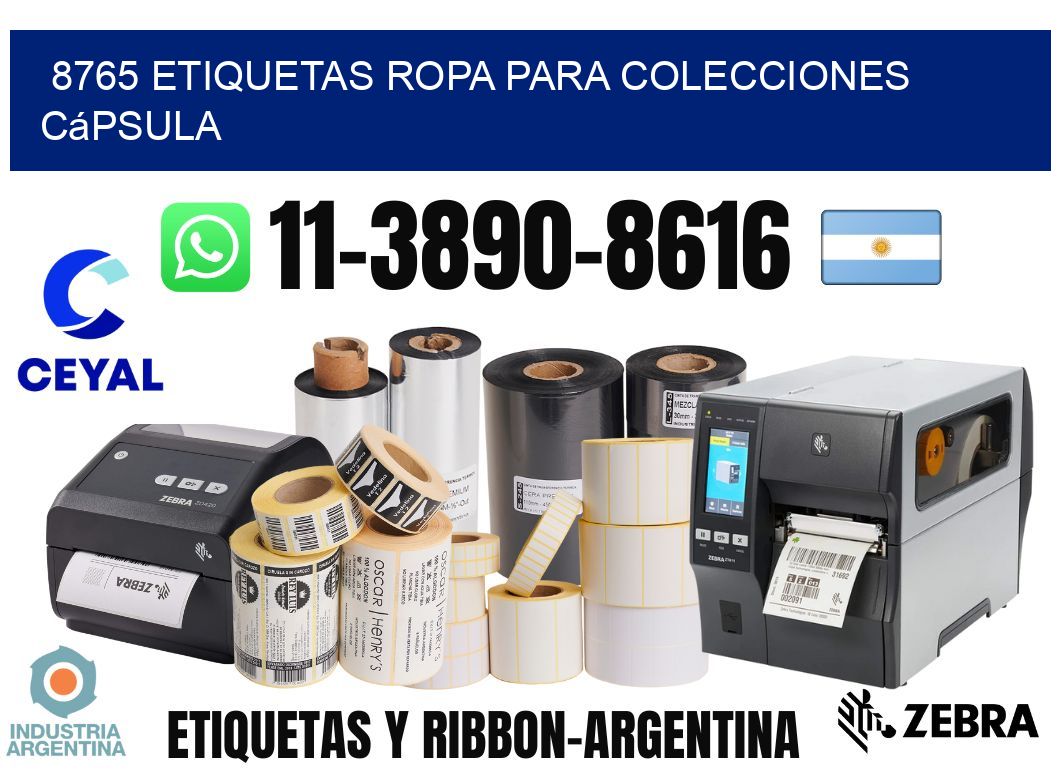8765 Etiquetas ropa para colecciones cápsula