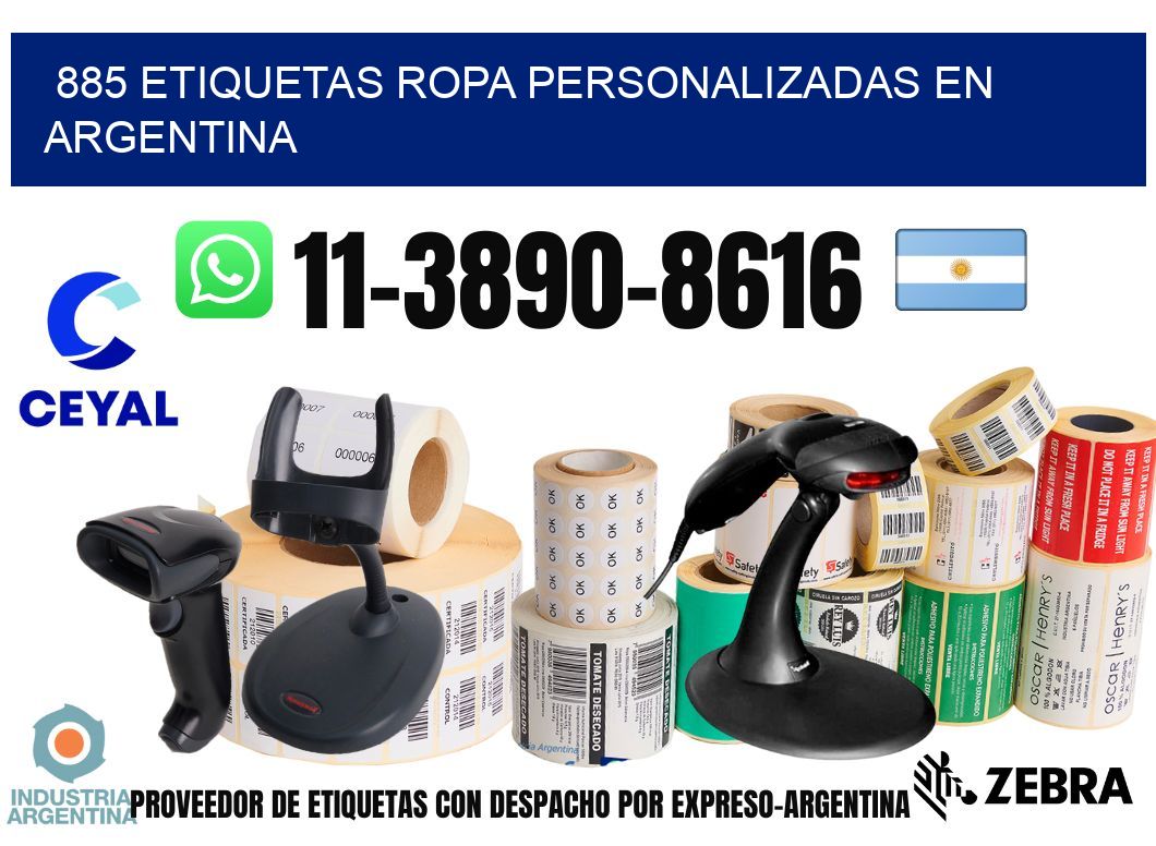 885 Etiquetas ropa personalizadas en Argentina