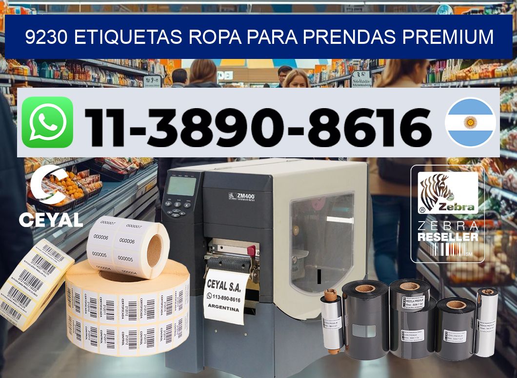 9230 Etiquetas ropa para prendas premium