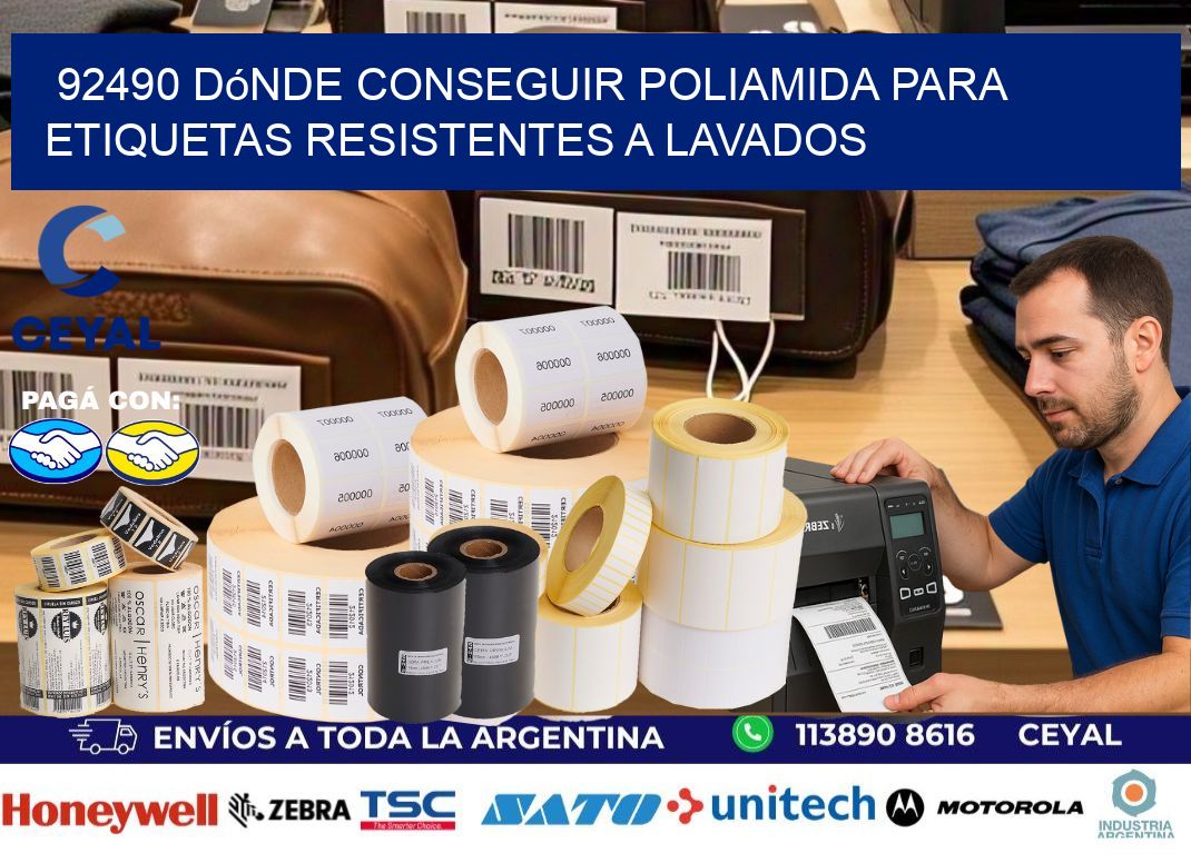 92490 dónde conseguir poliamida para etiquetas resistentes a lavados