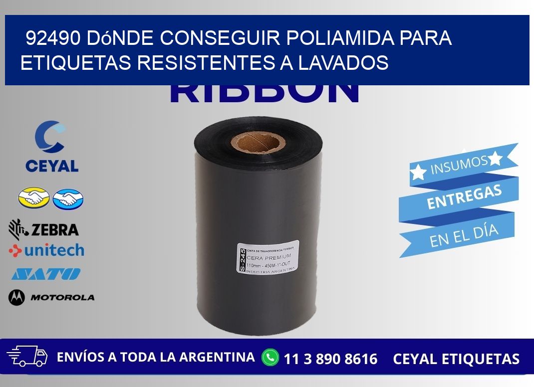 92490 dónde conseguir poliamida para etiquetas resistentes a lavados