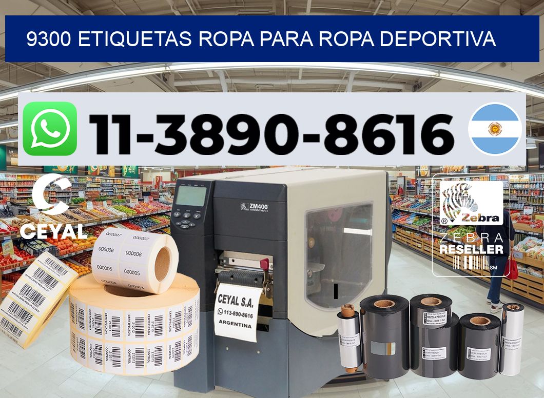 9300 Etiquetas ropa para ropa deportiva