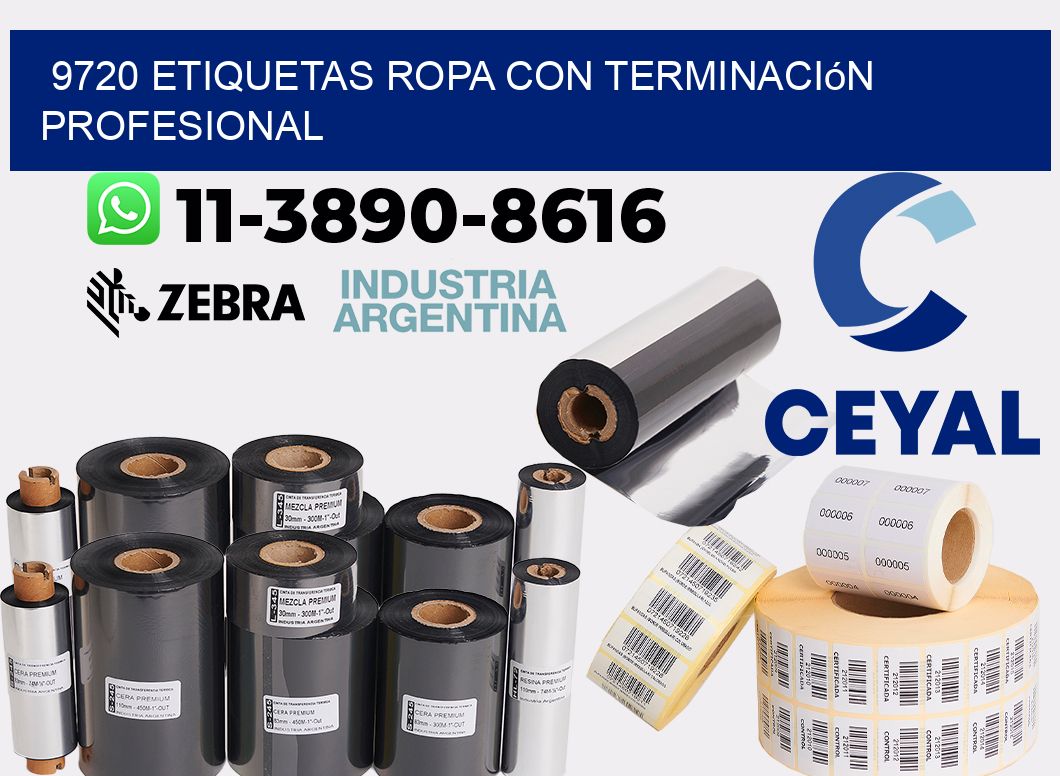 9720 Etiquetas ropa con terminación profesional