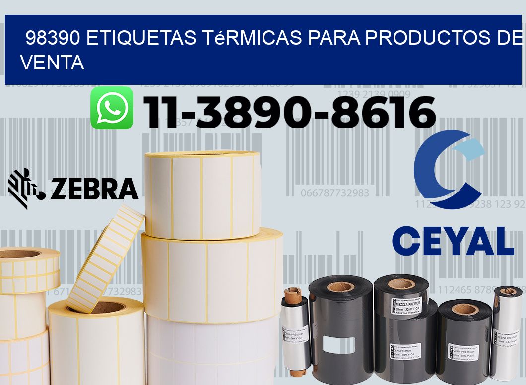 98390 etiquetas térmicas para productos de venta