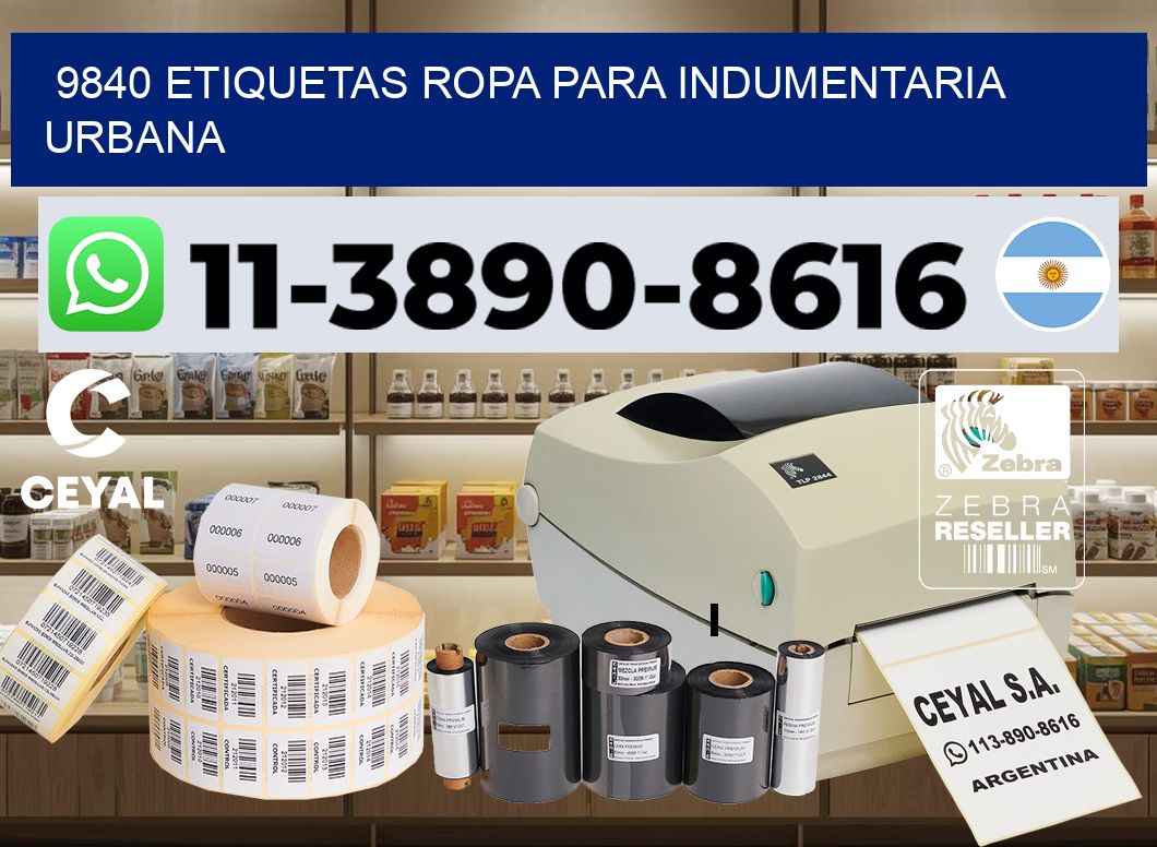 9840 Etiquetas ropa para indumentaria urbana