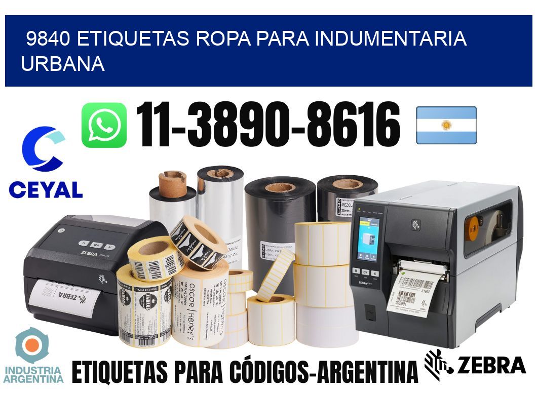 9840 Etiquetas ropa para indumentaria urbana