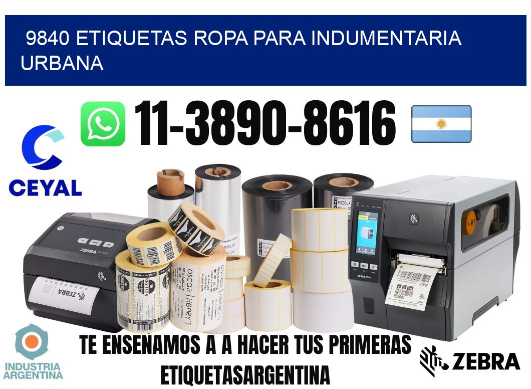 9840 Etiquetas ropa para indumentaria urbana