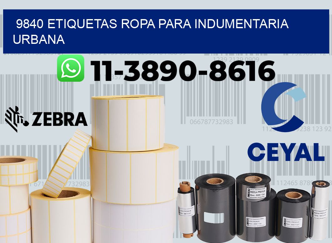 9840 Etiquetas ropa para indumentaria urbana