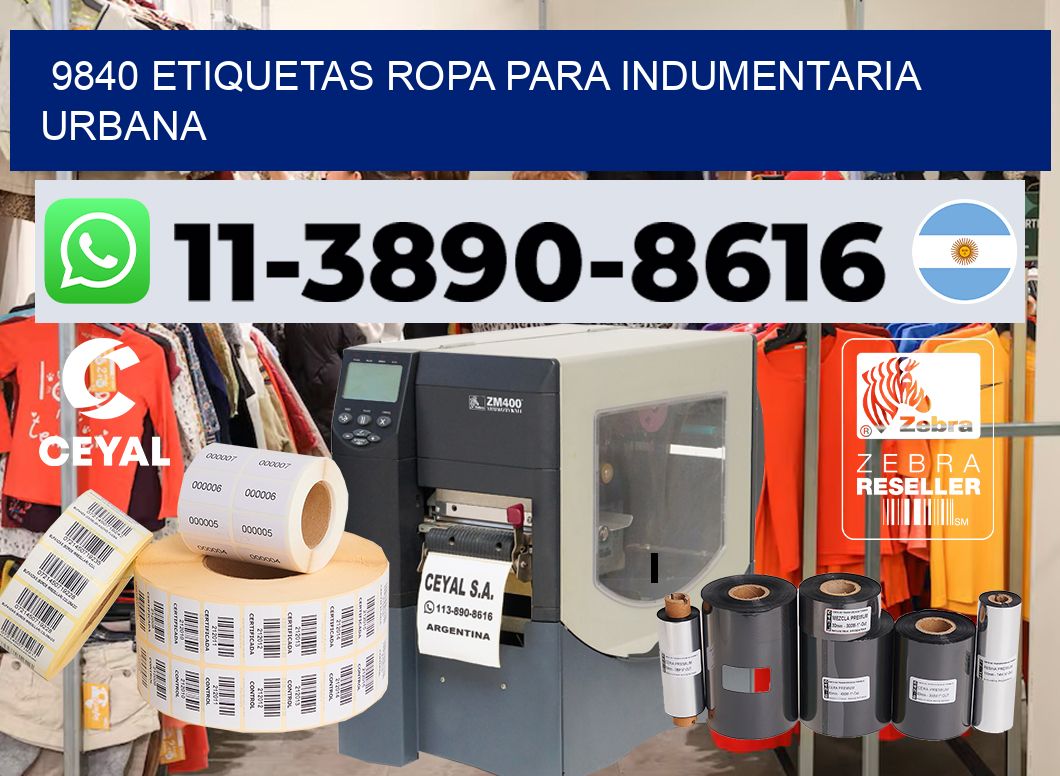 9840 Etiquetas ropa para indumentaria urbana