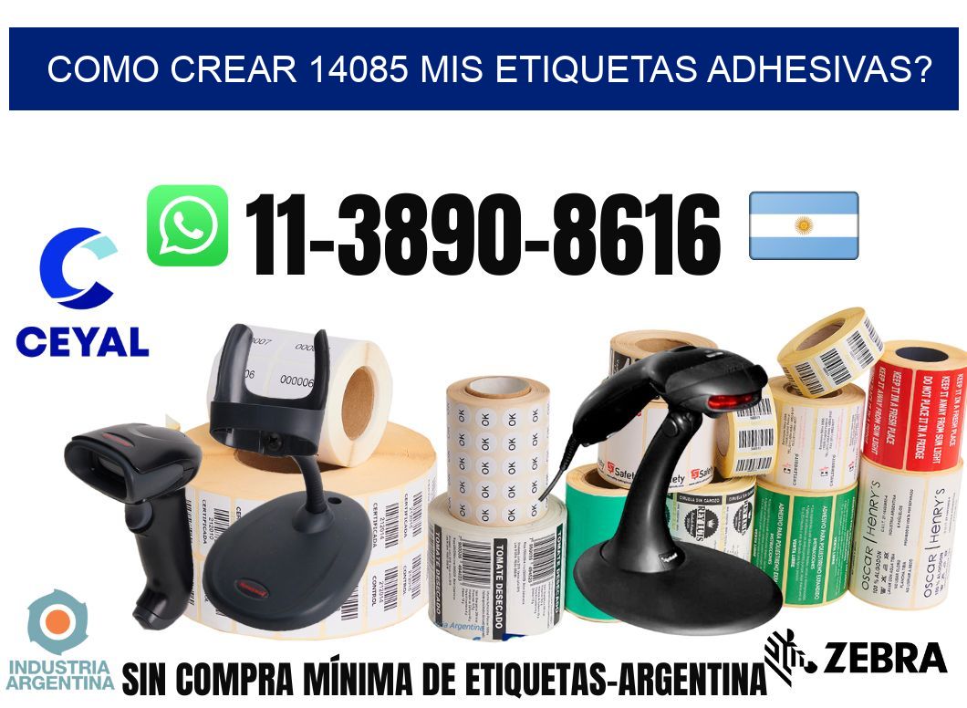 como crear 14085 mis etiquetas adhesivas?