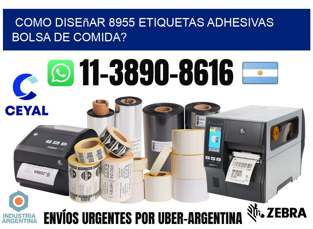 como diseñar 8955 etiquetas adhesivas bolsa de comida?