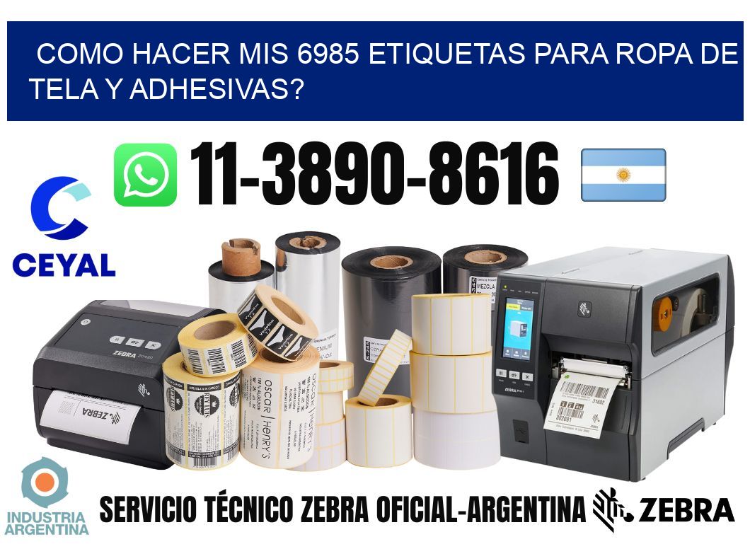 como hacer mis 6985 etiquetas para ropa de tela y adhesivas?
