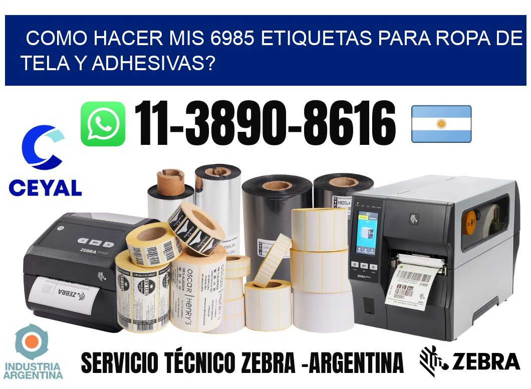 como hacer mis 6985 etiquetas para ropa de tela y adhesivas?
