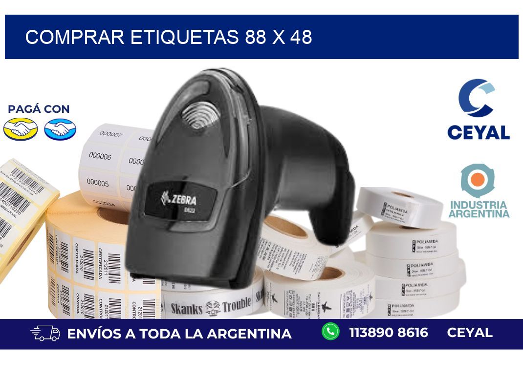 comprar etiquetas 88 x 48