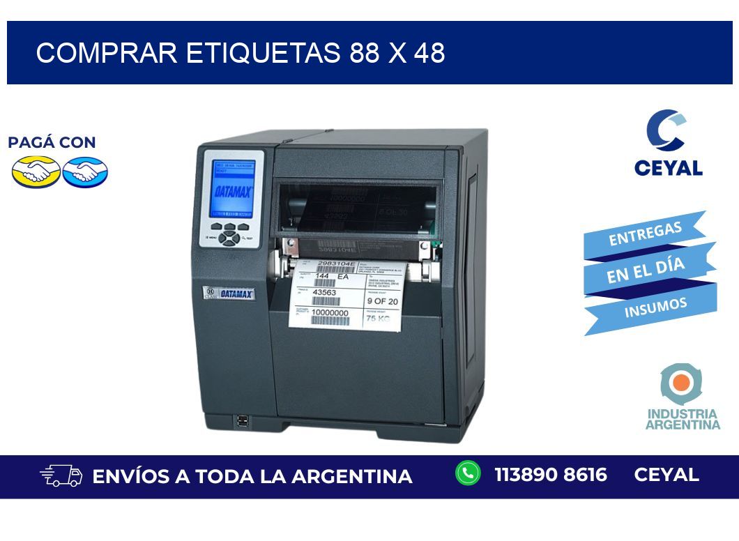 comprar etiquetas 88 x 48
