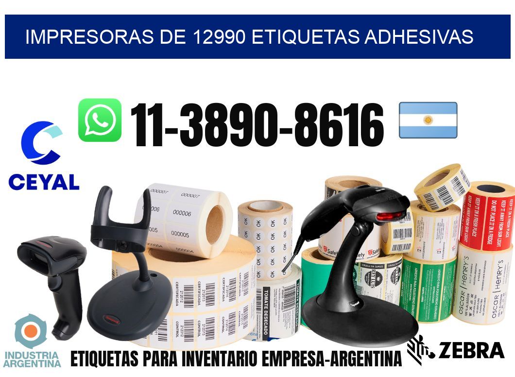 impresoras de 12990 etiquetas adhesivas