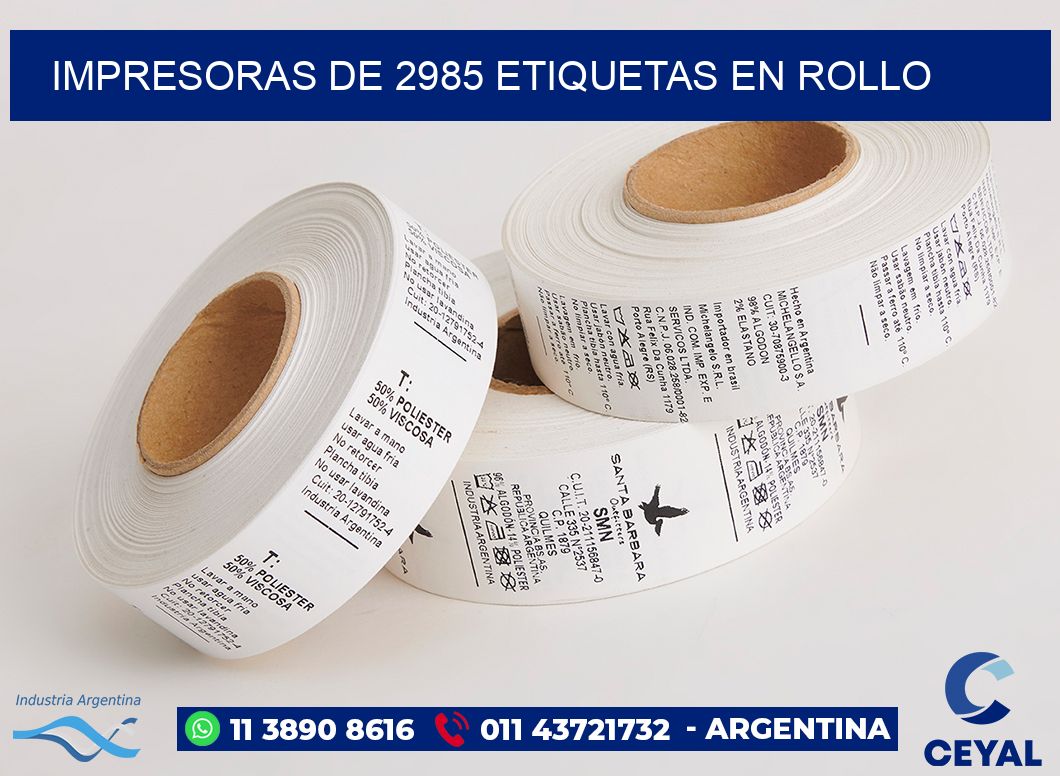 impresoras de 2985 etiquetas en rollo