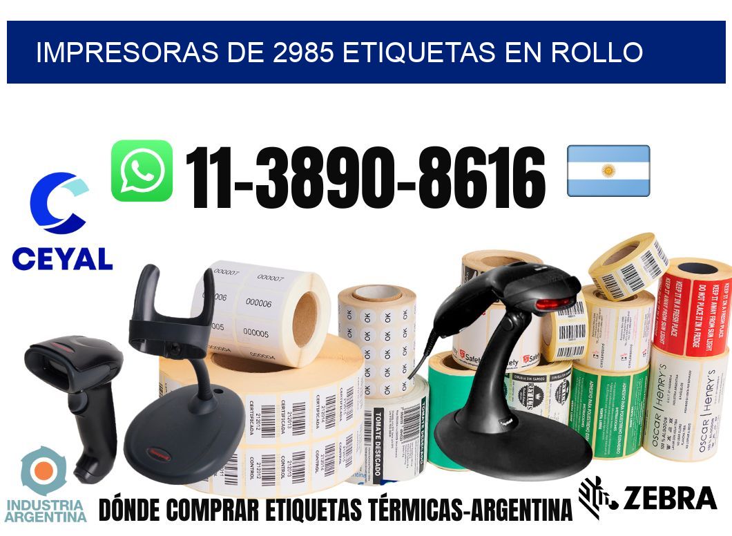impresoras de 2985 etiquetas en rollo