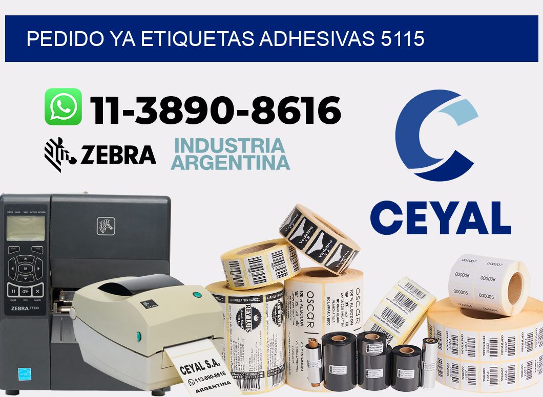 pedido ya etiquetas adhesivas 5115