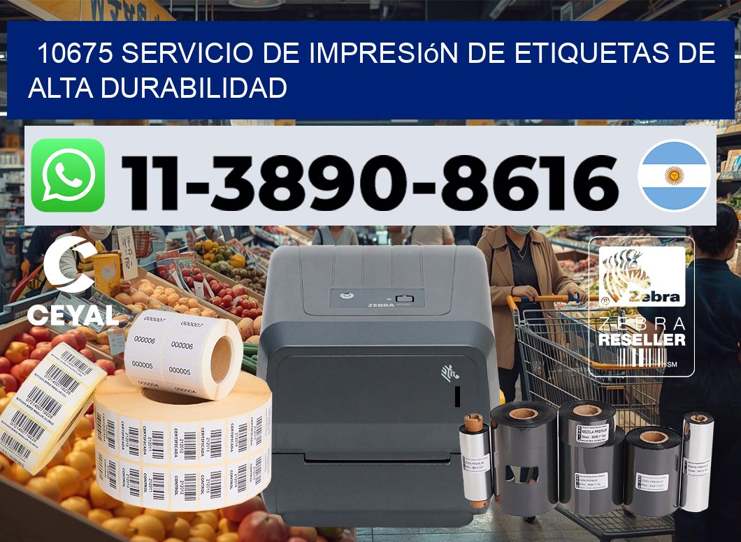 10675 Servicio de impresión de etiquetas de alta durabilidad