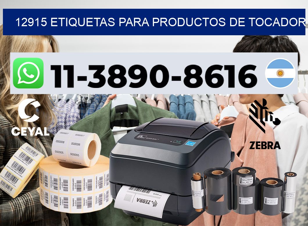 12915 Etiquetas para productos de tocador