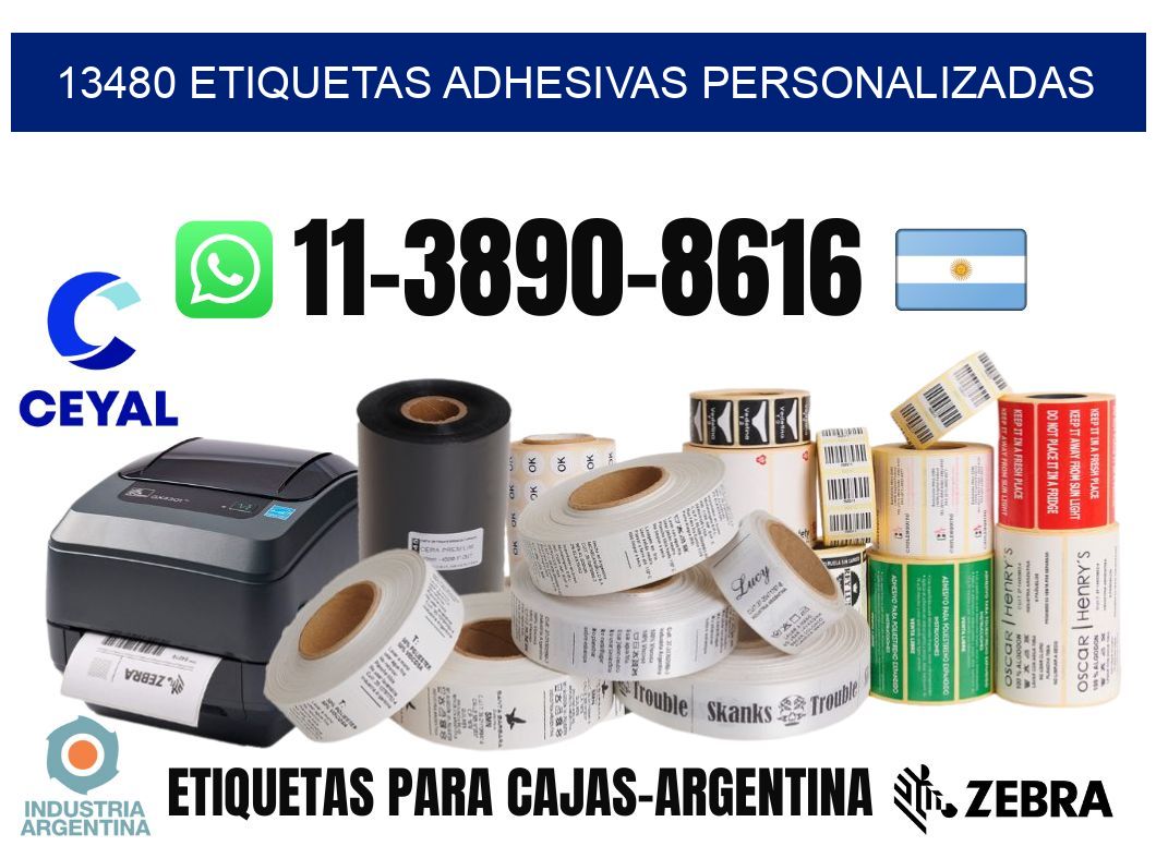 13480 Etiquetas adhesivas personalizadas