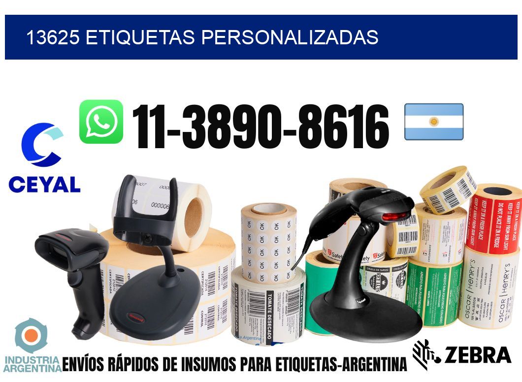 13625 etiquetas personalizadas