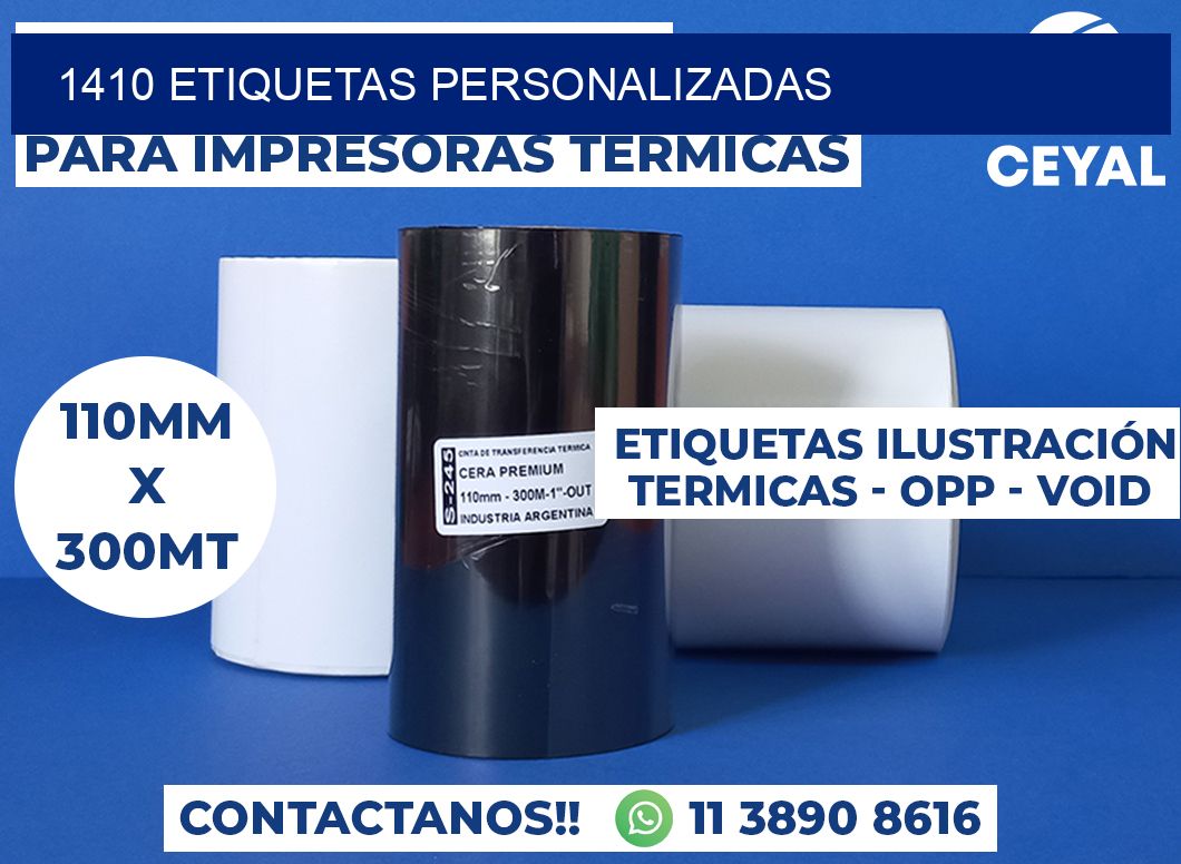 1410 etiquetas personalizadas
