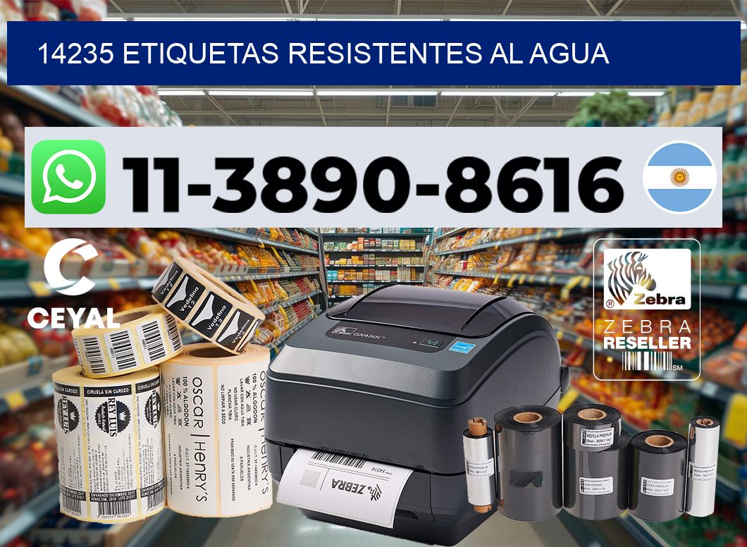 14235 Etiquetas resistentes al agua