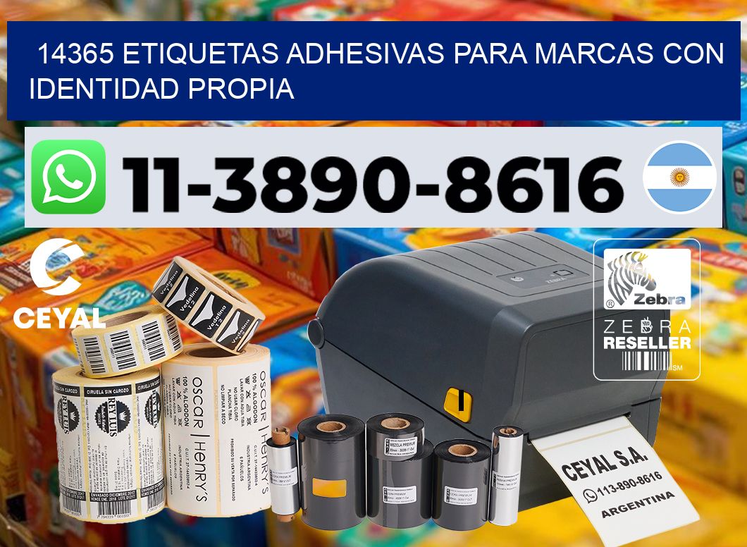 14365 Etiquetas adhesivas para marcas con identidad propia