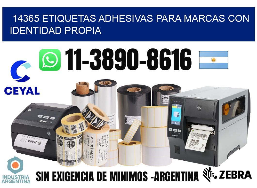 14365 Etiquetas adhesivas para marcas con identidad propia
