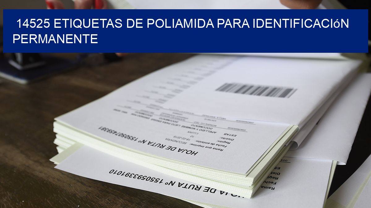 14525 Etiquetas de poliamida para identificación permanente