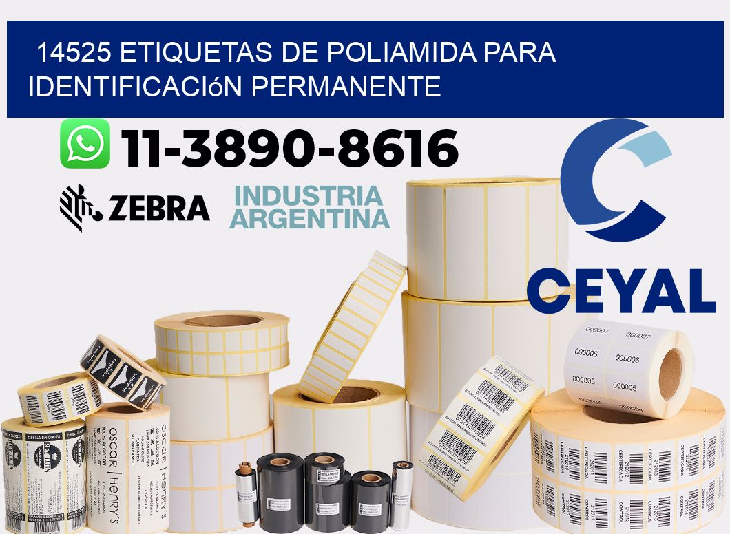 14525 Etiquetas de poliamida para identificación permanente