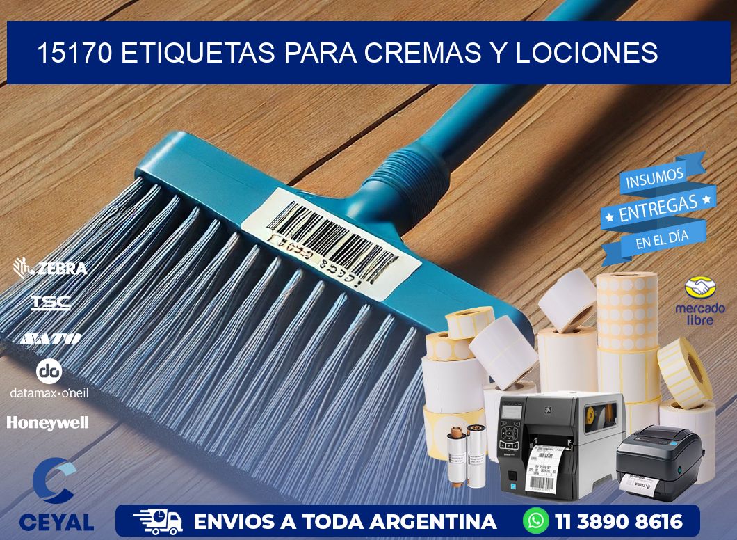 15170 Etiquetas para cremas y lociones