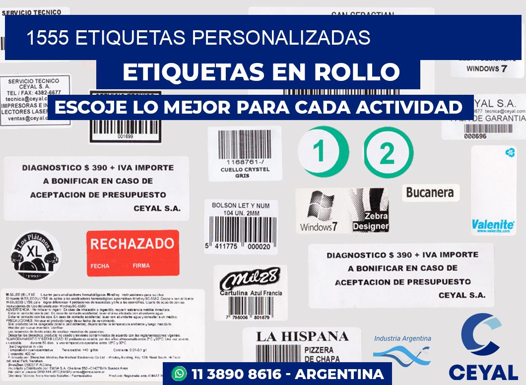 1555 etiquetas personalizadas