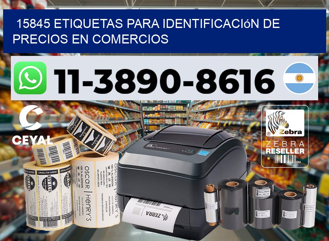 15845 Etiquetas para identificación de precios en comercios