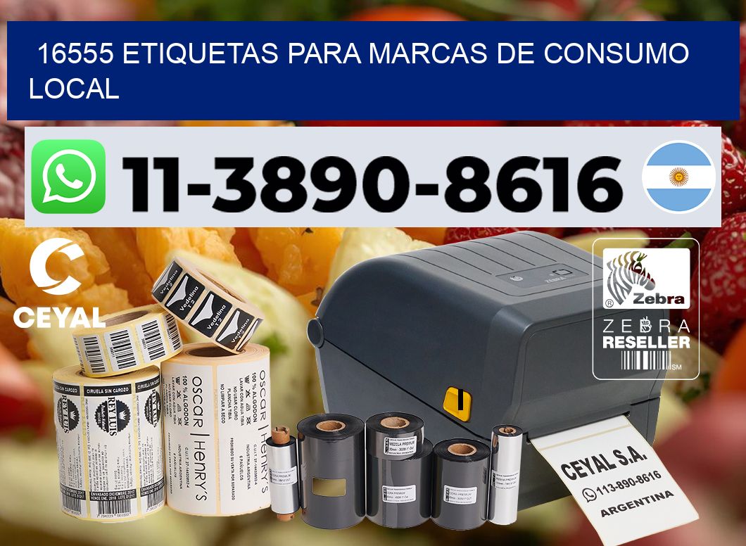 16555 Etiquetas para marcas de consumo local