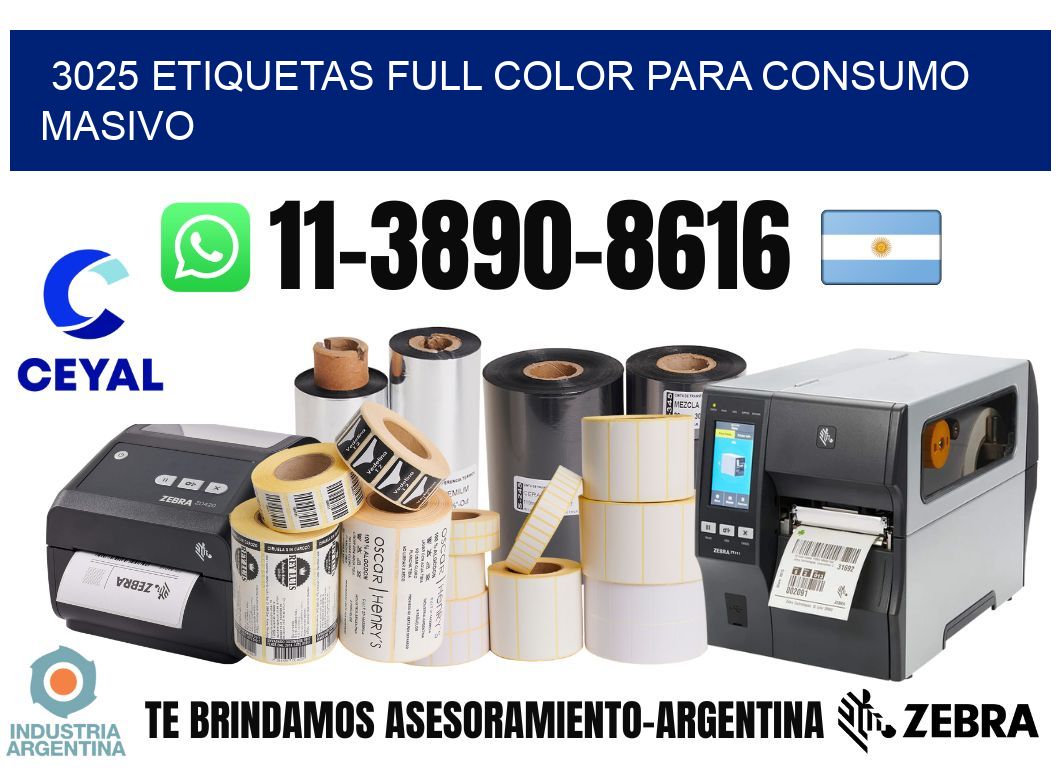 3025 Etiquetas full color para consumo masivo