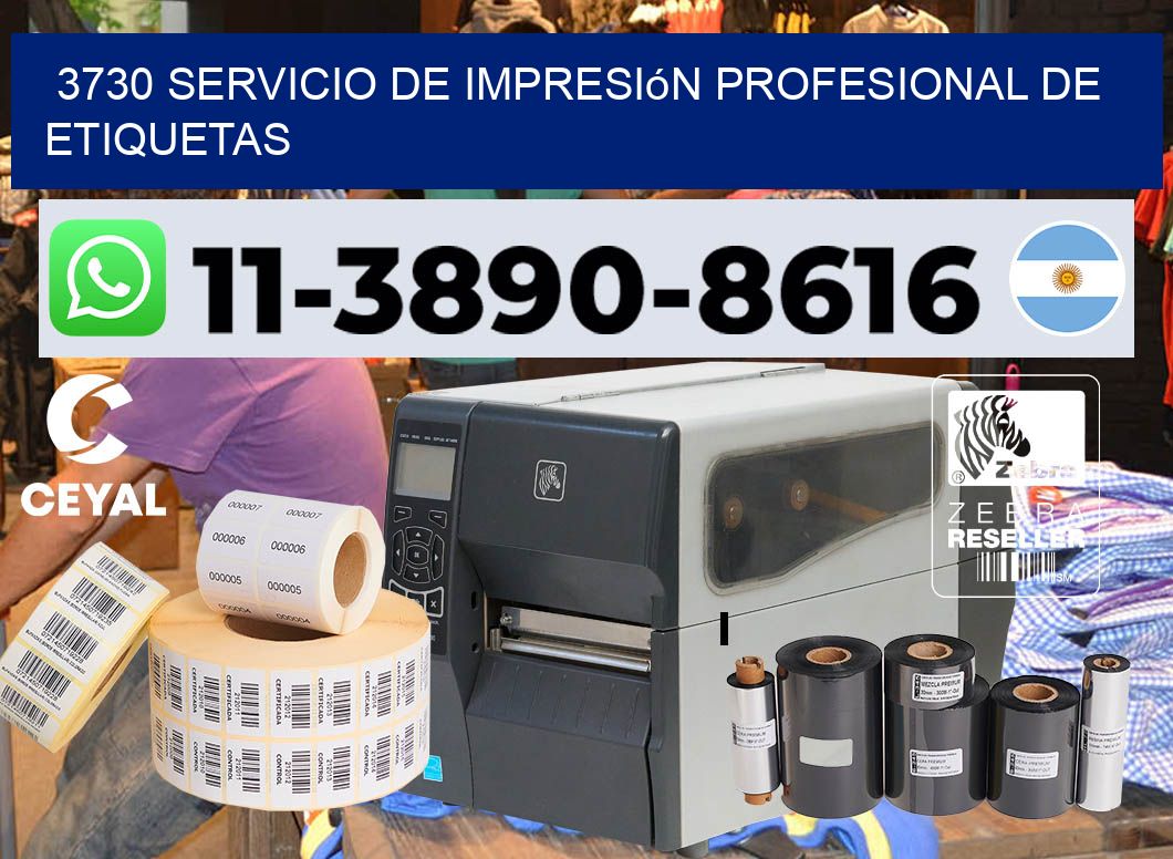 3730 Servicio de impresión profesional de etiquetas