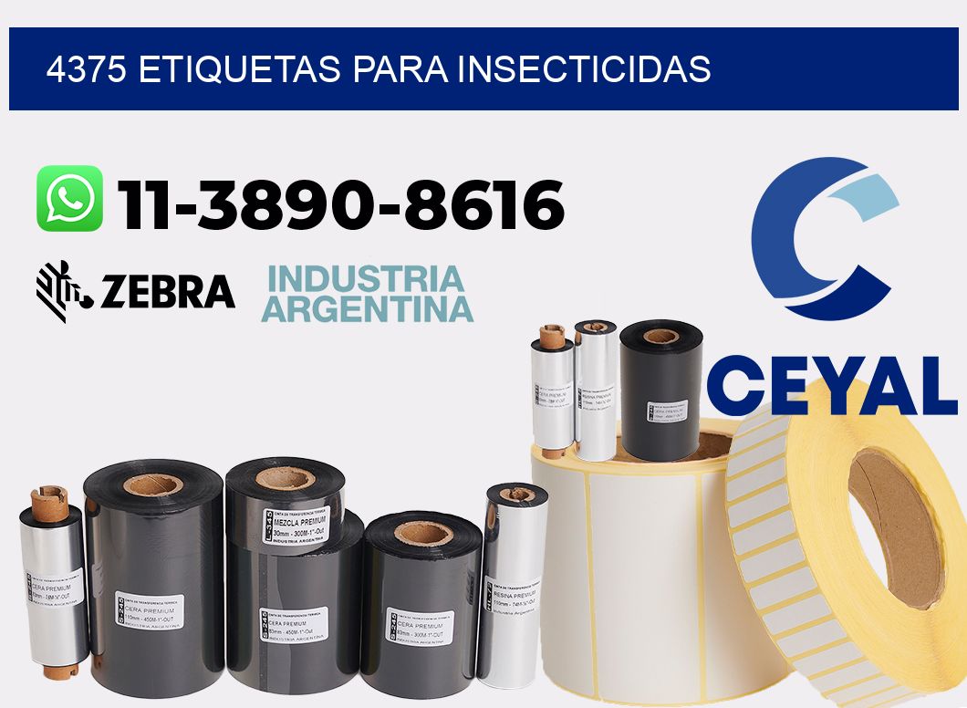 4375 Etiquetas para insecticidas