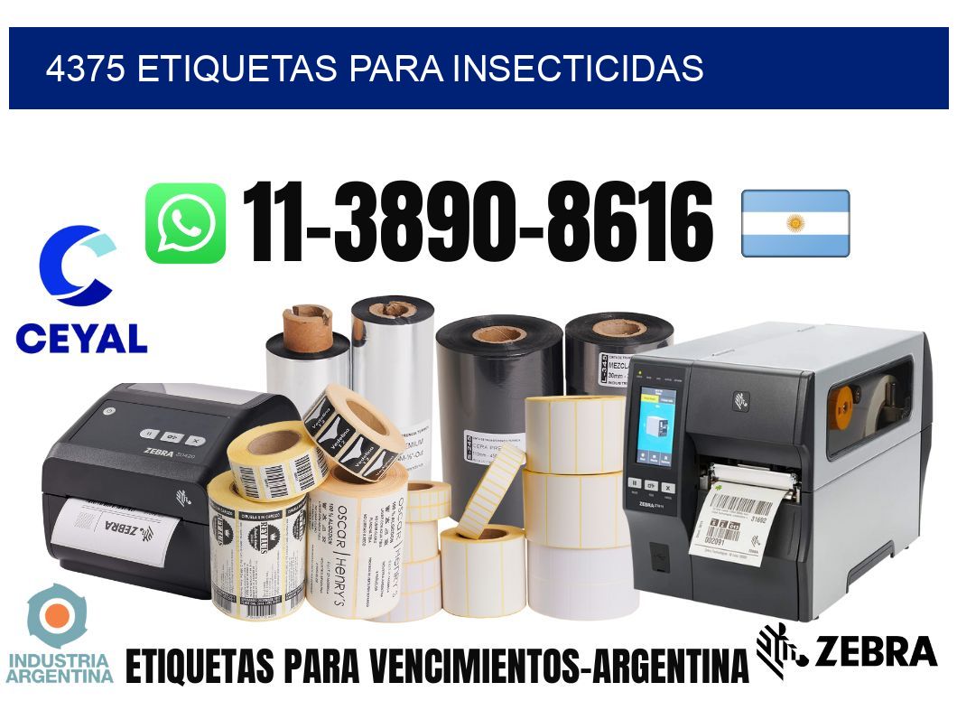 4375 Etiquetas para insecticidas
