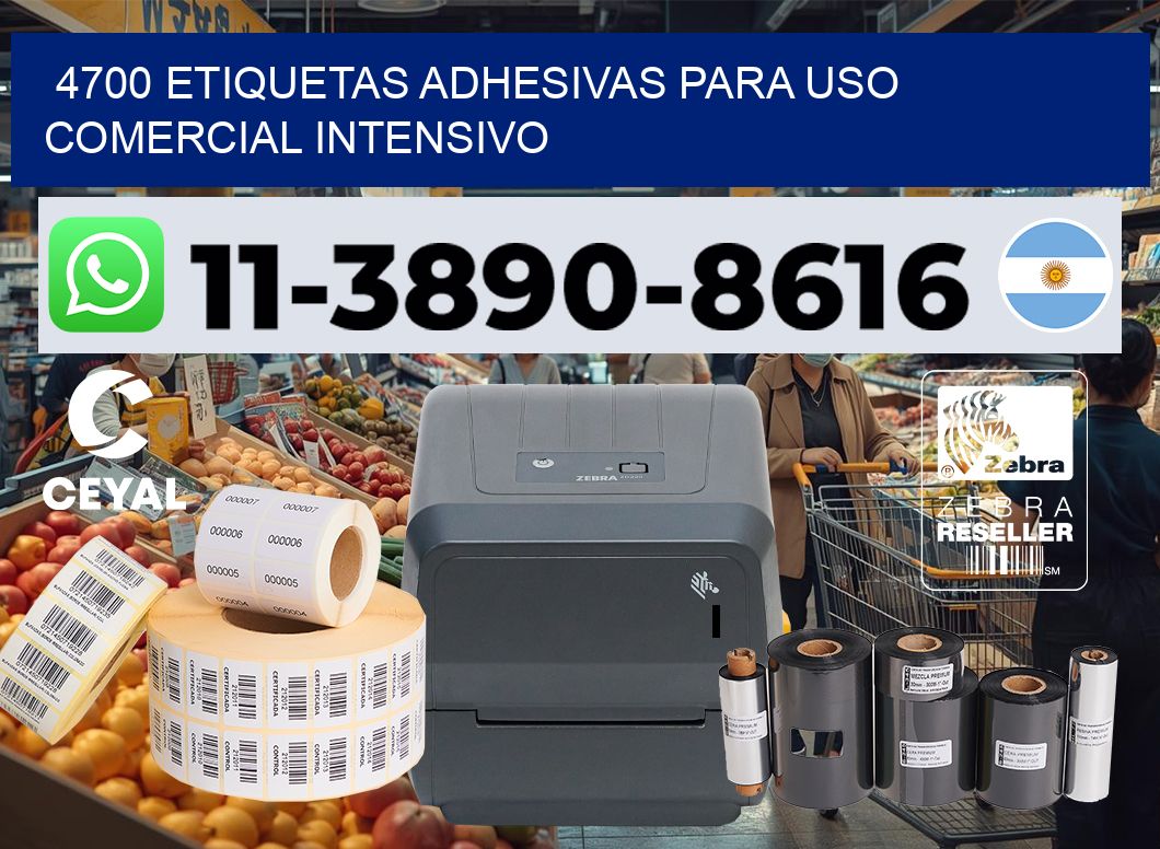 4700 Etiquetas adhesivas para uso comercial intensivo