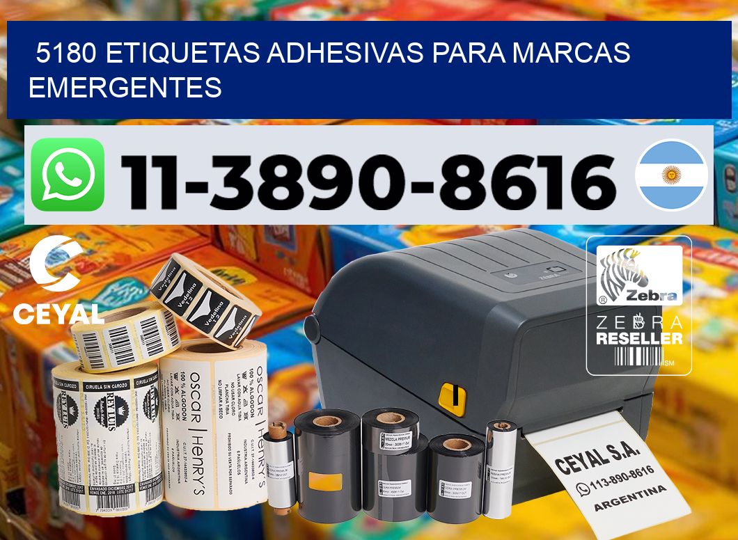 5180 Etiquetas adhesivas para marcas emergentes
