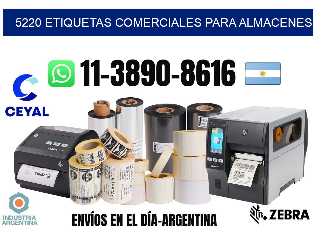 5220 Etiquetas comerciales para almacenes