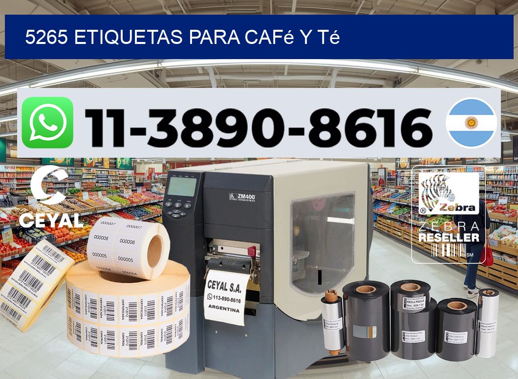 5265 Etiquetas para café y té