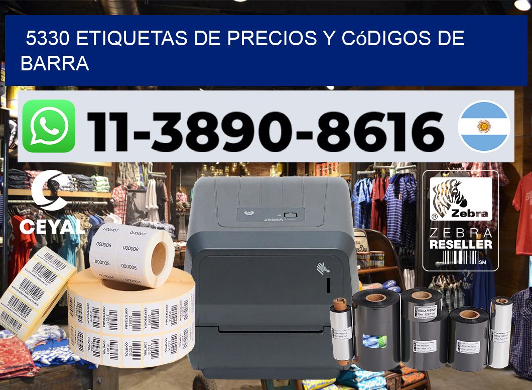 5330 Etiquetas de precios y códigos de barra